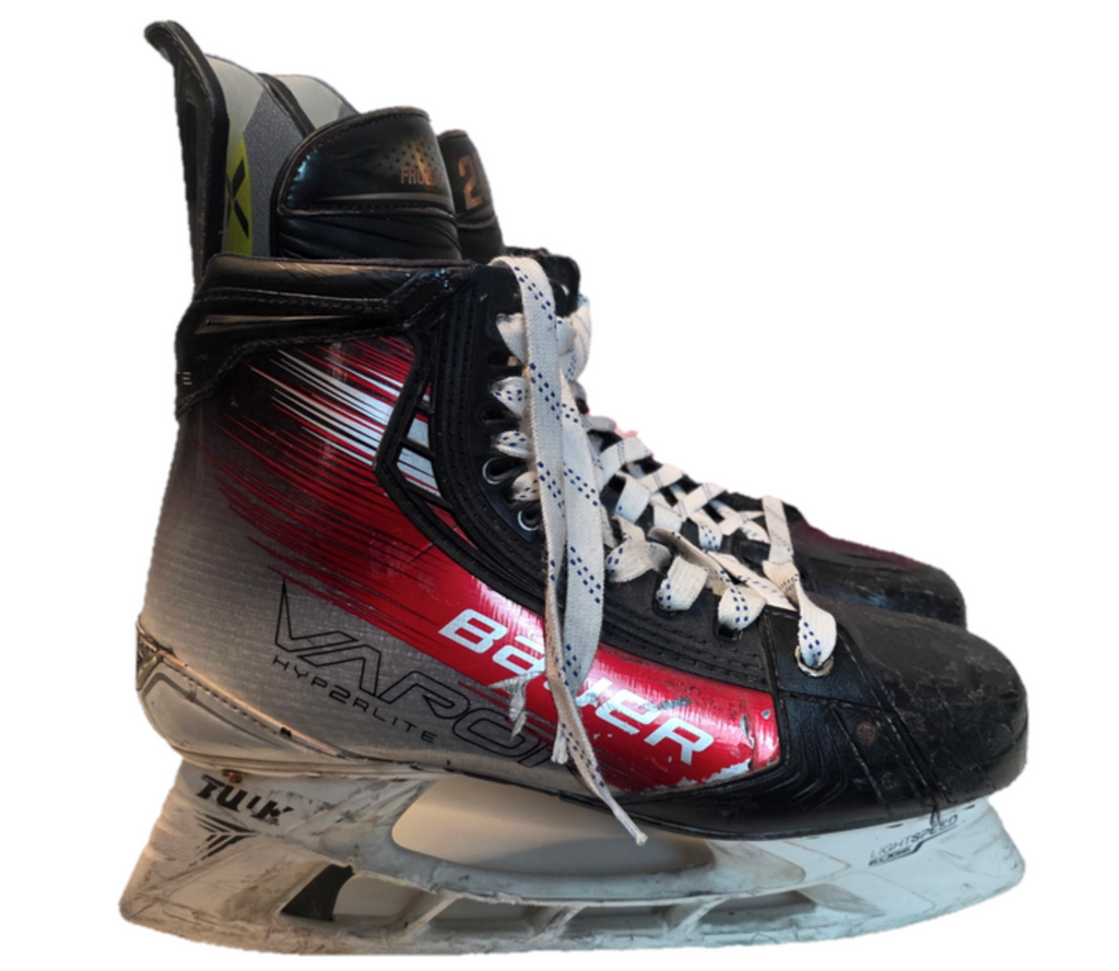 Red Bauer Vapor Hyperlite 2 Hockey Skates Pro Stock 9.5 (Used)-260731050-3