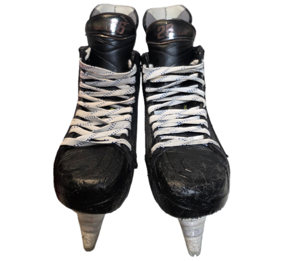 Red Bauer Vapor Hyperlite 2 Hockey Skates Pro Stock 9.5 (Used)-260731050-3