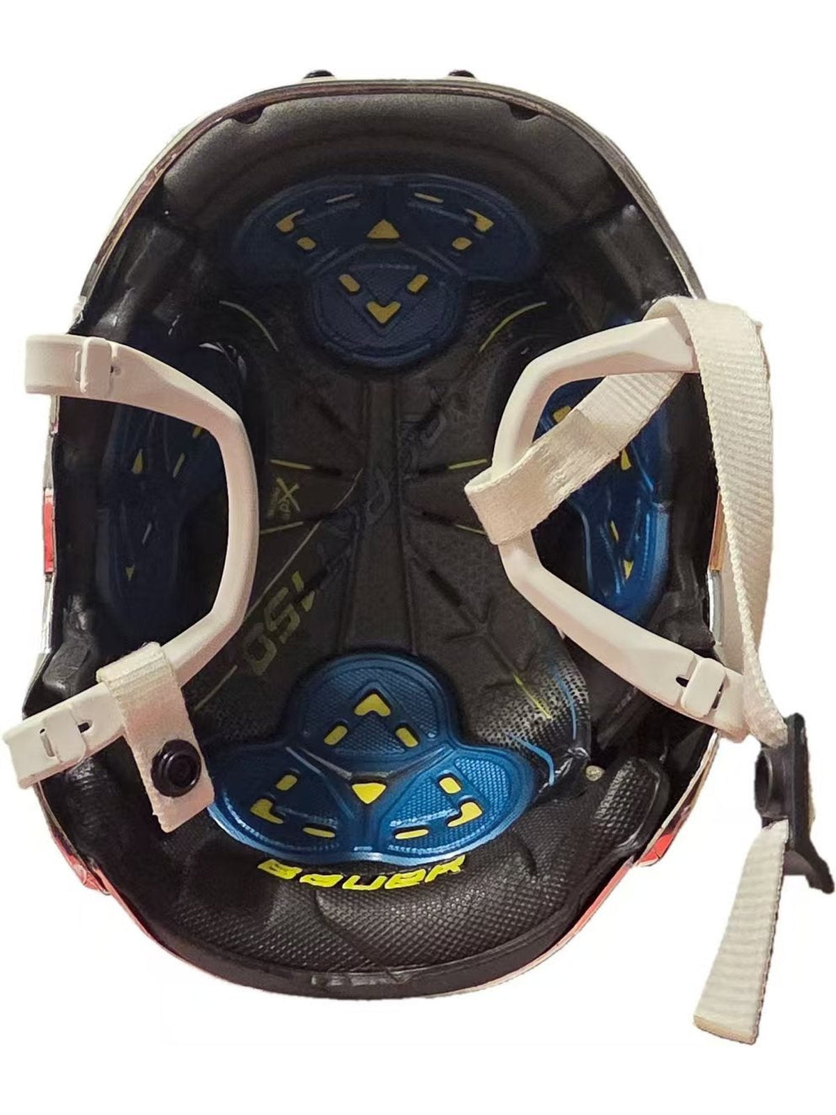 Game-Used LA Kings Medium Bauer Re-Akt 150 Silver Chrome Helmet Pro Stock (Used) - photo 4